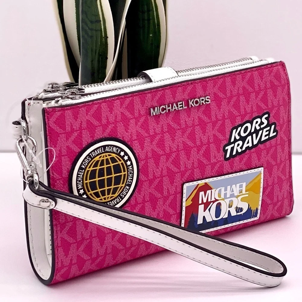 Michael Kors Jet Set Travel DoubleZip Wallet Wristlet